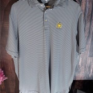 Peter Millar Navy & White Striped Presidents Cups Polo